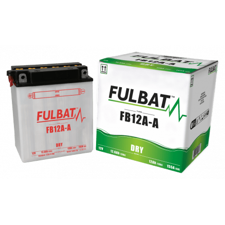 FB12A-A SEPARATE ACID BATTERY (SUPPLIED) 12V 12.6 Ah 134-80-160 + / - - FULBAT - Battery and cell - Jardinaffaires 