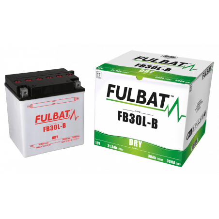 BATTERIE FB30L-B ACIDE SEPARE (FOURNI) 12V 31.6 Ah 165-130-176 - / + - FULBAT - Batterie - Jardin Affaires