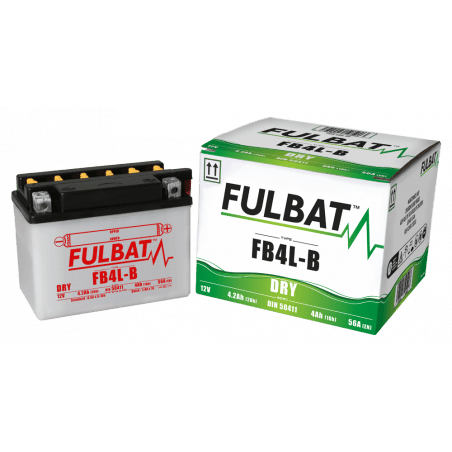 SEPARATE ACID FB4L-B BATTERY (SUPPLIED) 12V 4.2 Ah 120-70-92 - / + - FULBAT - Battery and cell - Jardinaffaires 