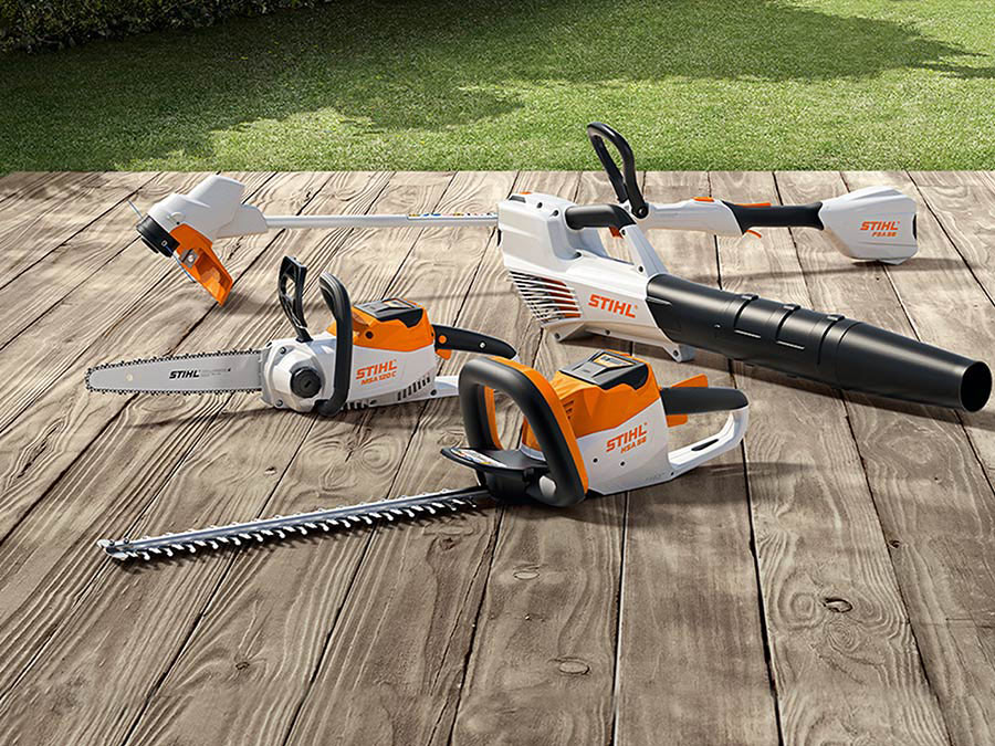 A Stihl oferece motosserras, corta-sebes, roçadeiras e sopradores